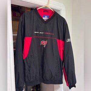🏴‍☠️🔥 Vintage Reebok Tampa Bay Buccaneers NFL Pullover Jacket L 🔥🏴‍☠️